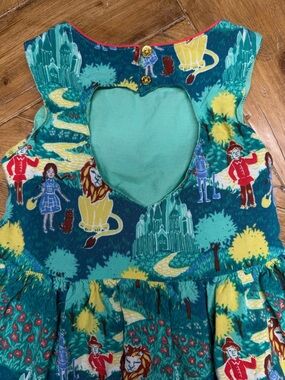 Genuine Kids OshKosh Wizard of Oz Dress 5T Heart Back Emerald City Dorothy
